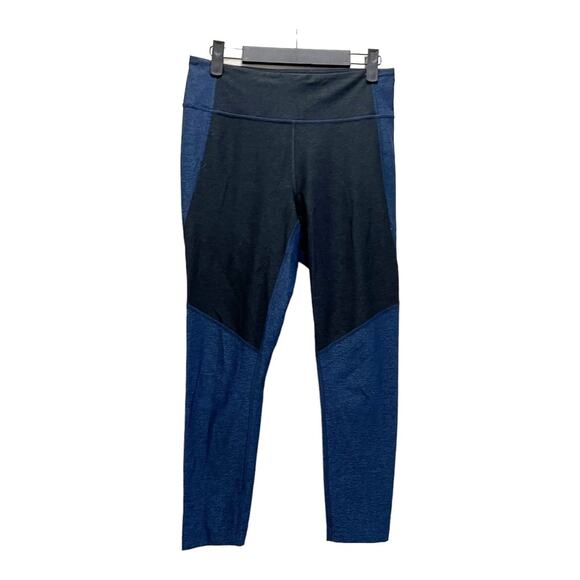 Outdoor Voices Mid Rise Colorblock Black Blue Athletic Leggings Size Medium - Picture 2 of 9